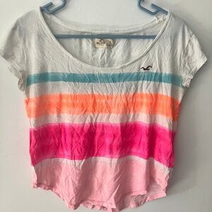 Vntg Hollister Women's Multicolor Striped Top S Y2K vintage